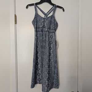 Marmot Blue and White Sleeveless Spaghetti Strap Casual Dress Sz S